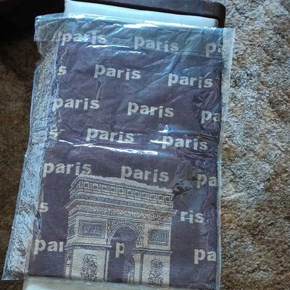 Accessories - Paris Themed Brown Scarf
